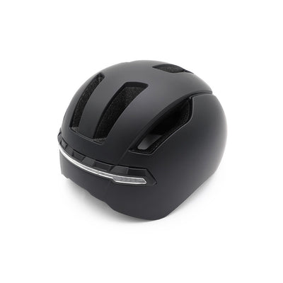 Casque vélo / trottinette noir avec LED et télécommande guidon