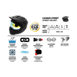 Casque Street FRV Noir Mat (taille S à XL)