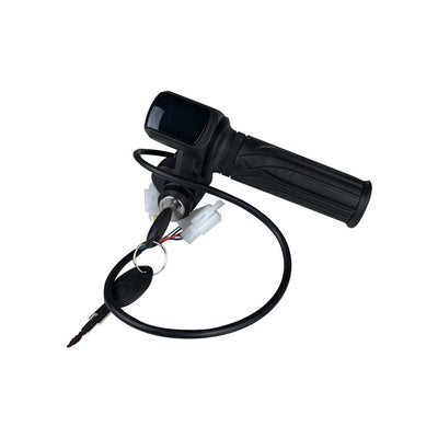 Poignées d'accélérateur Draisienne noire à clé et écran LED