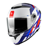 CASQUE INTEGRAL MT THUNDER 4 SV ERGO BLEU/BLANC BRILLANT  (DOUBLE ECRANS / PINLOCK READY)