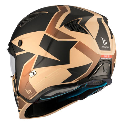 CASQUE TRIAL MT STREETFIGHTER SV P1R NOIR/SABLE MAT  SIMPLE ECRAN TRANSPARENT TRANSFORMABLE AVEC MENTONNIERE AMOVIBLE