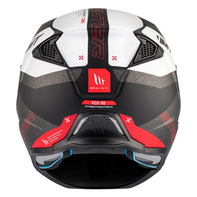 CASQUE TRIAL MT STREETFIGHTER SV TOTEM B15 GRIS/ROUGE MAT  SIMPLE ECRAN DARK TRANSFORMABLE AVEC MENTONNIERE AMOVIBLE