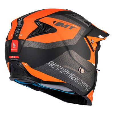 CASQUE TRIAL MT STREETFIGHTER SV TOTEM B4 GRIS/ORANGE MAT SIMPLE ECRAN DARK TRANSFORMABLE AVEC MENTONNIERE AMOVIBLE