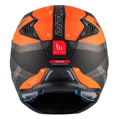 CASQUE TRIAL MT STREETFIGHTER SV TOTEM B4 GRIS/ORANGE MAT SIMPLE ECRAN DARK TRANSFORMABLE AVEC MENTONNIERE AMOVIBLE