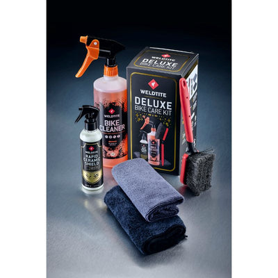 KIT/PACK NETTOYANT VELO WELDTITE BIKE CARE DE LUXE POUR CADRE CARBONE ET PEINT