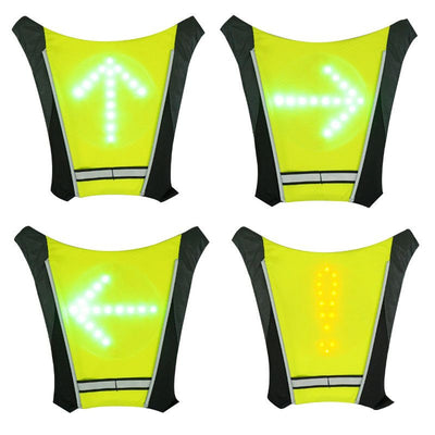Gilet de signalisation de sécurité à LED avec télécommande multisupport.